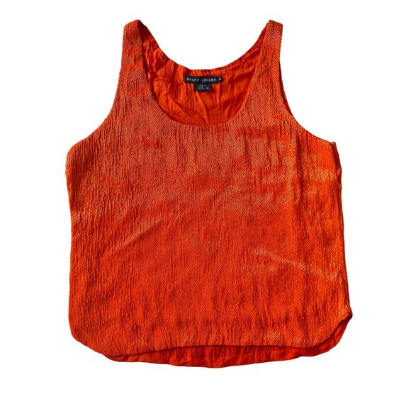 Ralph Lauren Bright Orange Beaded Tank Top - Picture 8 of 16